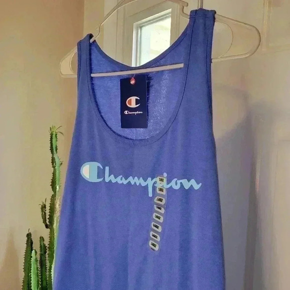 NWT Champion Womens Blue Tank Top, Sz L - Picture 4 of 7